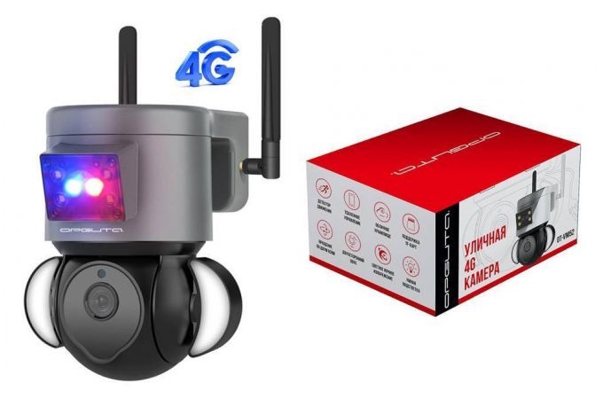 Видеокамера IP 4G Орбита OT-VNI52 Серая (2688*1520, 4Mpix, 3,6мм, пластик)