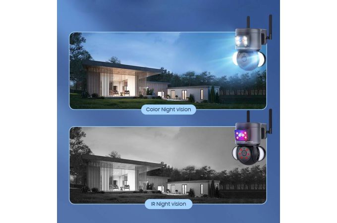 Видеокамера IP 4G Орбита OT-VNI52 Серая (2688*1520, 4Mpix, 3,6мм, пластик)