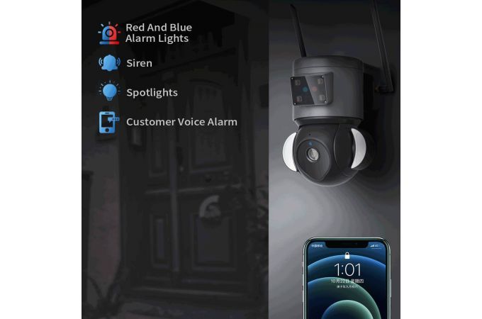 Видеокамера IP 4G Орбита OT-VNI52 Серая (2688*1520, 4Mpix, 3,6мм, пластик)