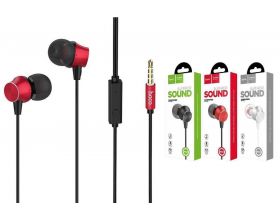 Наушники вакуумные проводные HOCO M51 Proper sound universal l (красный)