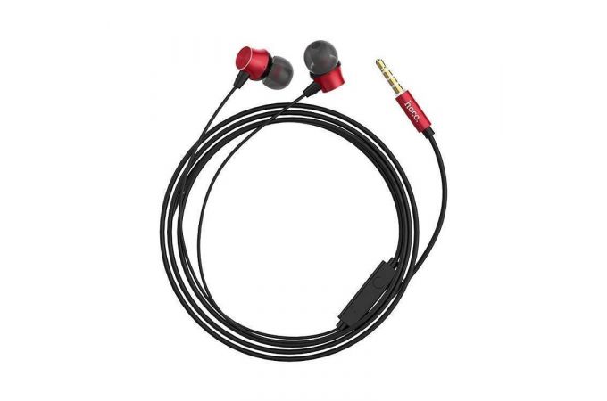 Наушники вакуумные проводные HOCO M51 Proper sound universal l (красный)