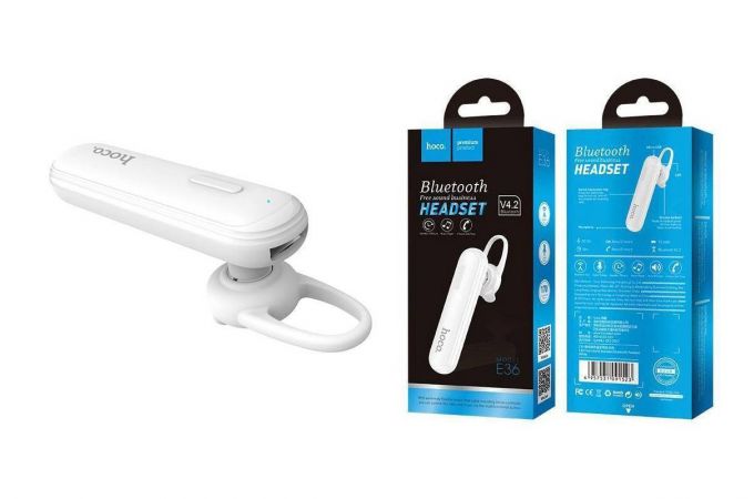 Bluetooth гарнитура HOCO E36 (белый)