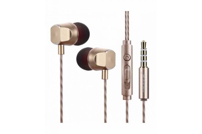 Наушники вакуумные проводные Mingge M14 (золотистый)