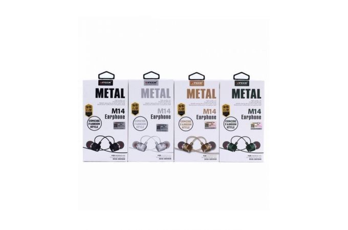 Наушники вакуумные проводные Mingge M14 (золотистый)