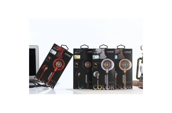 Наушники вакуумные проводные Mingge M15 (красный)