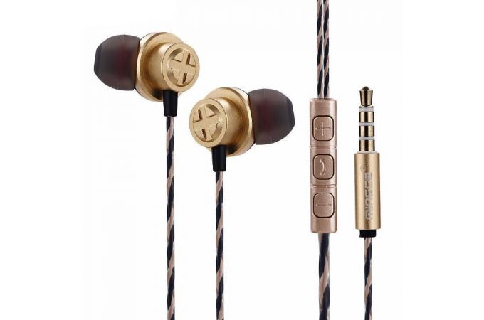 Наушники вакуумные проводные Mingge M18 (золотистый)
