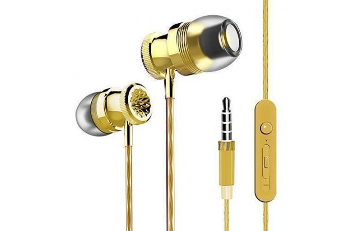 Наушники вакуумные проводные SENDEM X18 (золотистый)