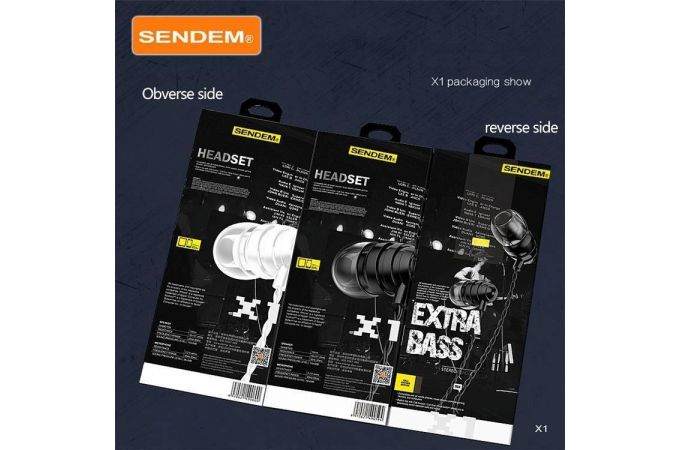 Наушники вакуумные проводные SENDEM X1 (белый)
