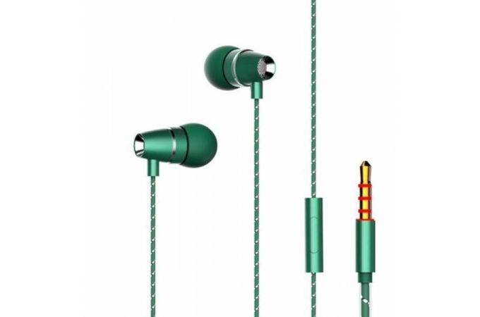 Наушники вакуумные проводные Koniycoi KJ822 (зеленый)