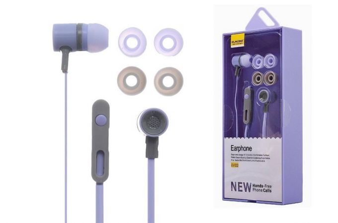 Наушники вакуумные проводные ELMCOEI EV-122 (сиреневый)