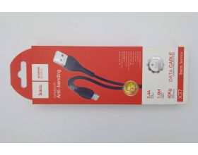 Кабель USB - Lightning HOCO X37, 2,4A (черный) 1м (УЦЕНКА! МЯТАЯ УПАКОВКА)