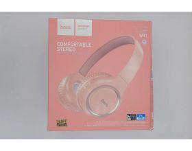 Наушники мониторные беспроводные HOCO W41 wireless headphones Bluetooth (розовый) (УЦЕНКА! МЯТАЯ УПАКОВКА)