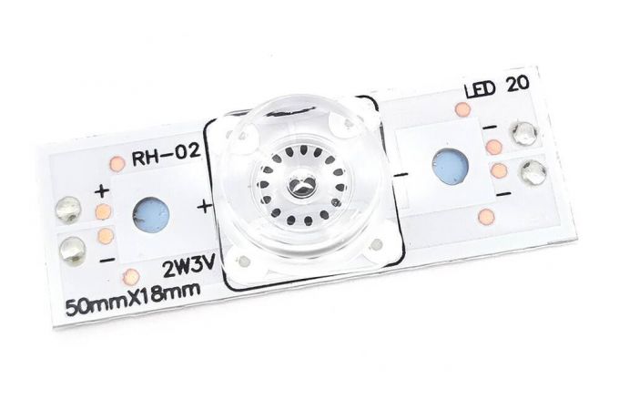 Подсветка для телевизоров, универсальная (один диод с рассеивателем) RH-02 2W 3V 50x18 мм