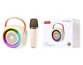 Караоке система мини XO F42 Dazzling RGB Bluetooth Karaoke Stereo with Microphone (белый)