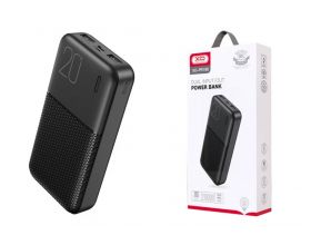 Универсальный дополнительный аккумулятор Power Bank XO PR198 Light Display Power Bank 20000mAh (Черный)