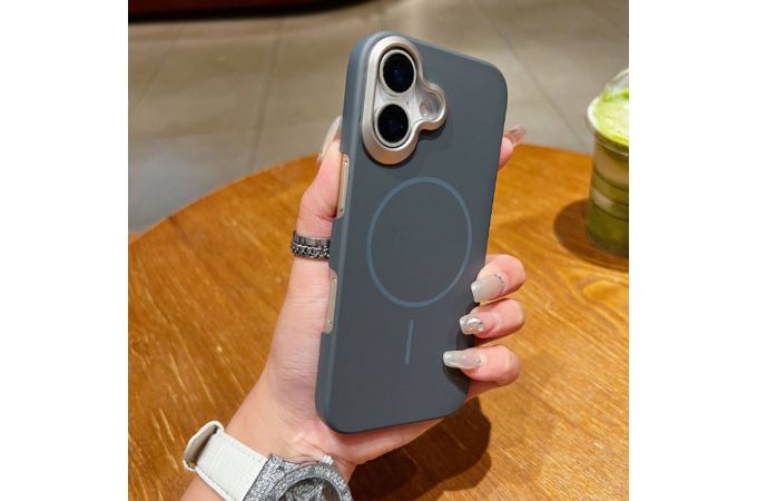 Чехол для iPhone 17 (6,3) Soft Touch MagSafe (темно-синий) YH Original design