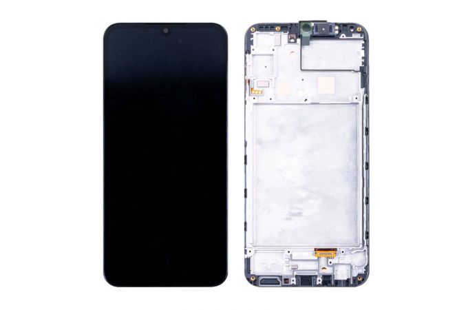 Дисплей для Samsung A245F Galaxy A24 Black в сборе с тачскрином + рамка (черный) Incell