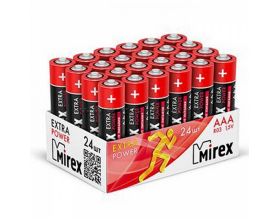 Батарейка солевая Mirex R03 / AAА 1,5V  цена за 24 шт (24/960), showbox (23702-ER03-B24)