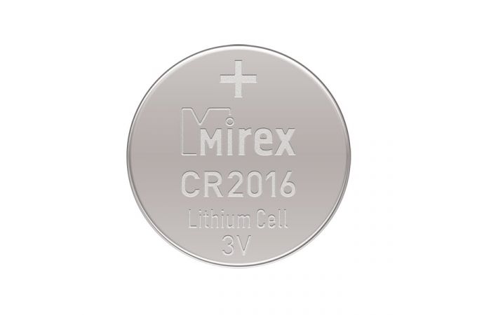 Батарейка литиевая Mirex CR2016 3V цена за блистер 4 шт (23702-CR2016-E4)