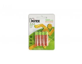 Аккумулятор Ni-MH Mirex HR03 / AAA 1000mAh 1,2V цена за 4 шт, блистер 23702-HR03-10-E4