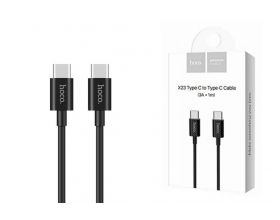 Кабель USB Type-C - USB Type-C HOCO X23, 3A (черный) 1м