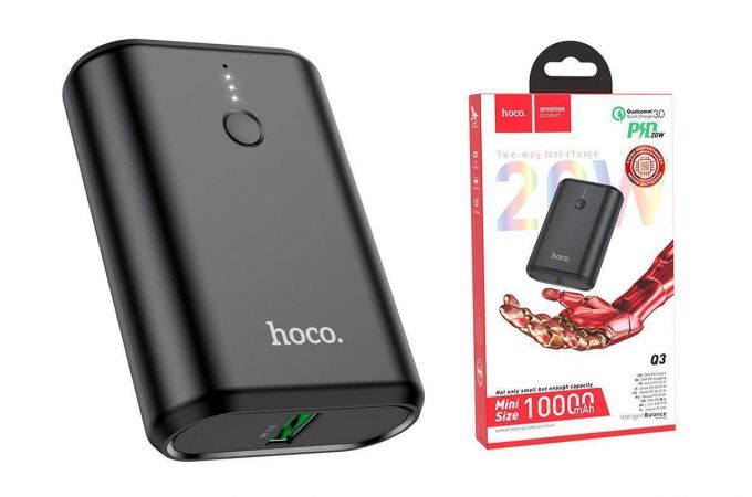 Универсальный дополнительный аккумулятор Power Bank HOCO Q3 PD+QC3.0 (10000 mAh) (черный)