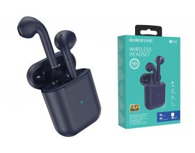 Наушники вакуумные беспроводные BOROFONE BE42 Feliz TWS wireless earphonesl 3.5мм цвет cиняя