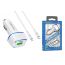 Автомобильное зарядное устройство АЗУ USB + Type-C + кабель Lightning BOROFONE BZ14A Mercury dual port PD 20W + QC3.0 (белый)