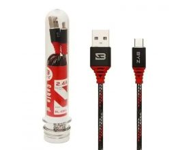 Кабель USB - MicroUSB BYZ BL-690m AM-microBM .4A (черно-красный) 1м (тканевый)