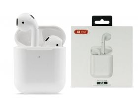Наушники вакуумные беспроводные (BT ver. 5.0) BYZ i18 вкладыши с микрофоном 300mAh Bluetooth (белый)