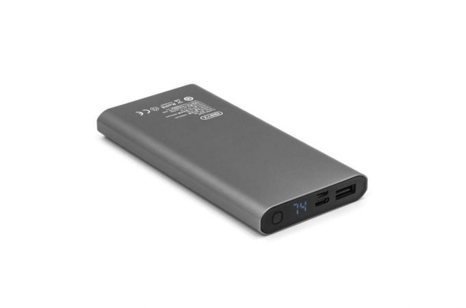 Универсальный дополнительный аккумулятор Power Bank BYZ Power Bank W6 металлик (серый) (10000 mAh)