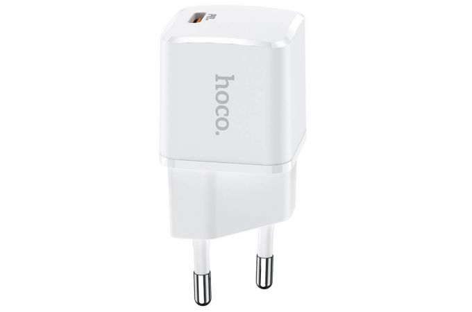 Сетевое зарядное устройство USB-C + кабель Lightning - Type-C HOCO N10 Starter PD 20W+QC 3.0 (белый)