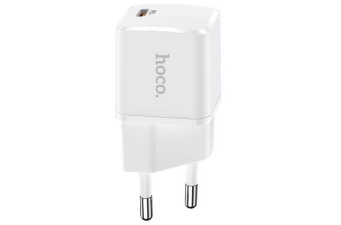Сетевое зарядное устройство USB-C + кабель Lightning - Type-C HOCO N10 Starter PD 20W+QC 3.0 (белый)
