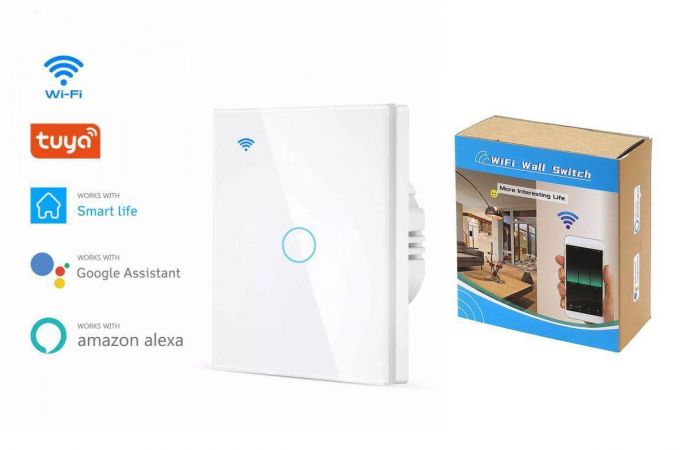 Умный выключатель Орбита OT-HOS12 (1кн, Wi-Fi, сенсор) Белый