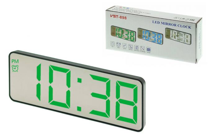 Часы настольные VST 898-4 без блока (зеленый)