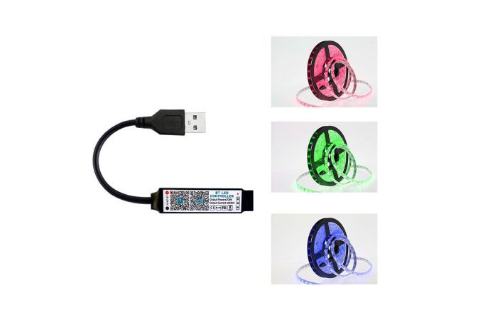 LED контроллер Огонек OG-LDL41 USB 5В (Bluetooth, RGB)