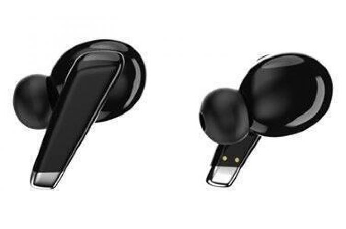 Наушники вакуумные беспроводные Maxvi MHF-100 черно-серебристые