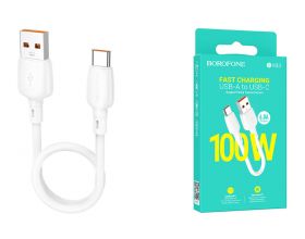 Кабель USB - USB Type-C BOROFONE BX93 27W (белый) 0.25м