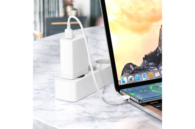 Кабель USB - USB Type-C BOROFONE BX93 27W (белый) 0.25м