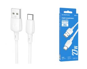 Кабель USB - USB Type-C BOROFONE BX93 27W (белый) 1м