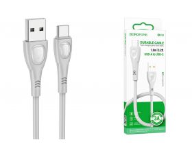 Кабель USB - USB Type-C BOROFONE BX98 (серый) 1м