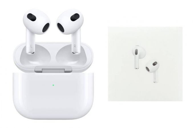 Наушники вакуумные беспроводные AirPods 3 (copy orig) (белый) молочная уп.
