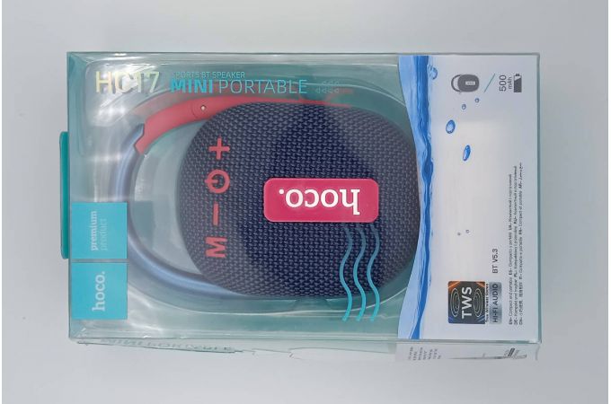 Портативная беспроводная колонка HOCO HC17 Easy joy sports BT (синий) (УЦЕНКА! МЯТАЯ УПАКОВКА)