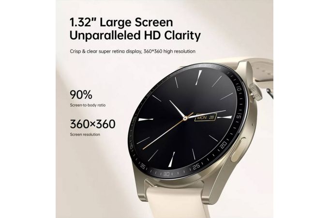 Смарт часы JoyRoom Classic Series JR-FC2 Smart Watch (Answer/Make Call) champagne Gold