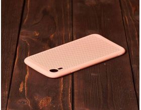 Чехол для iPhone XR с перфорацией (оранжево-розовый)