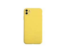 Чехол для iPhone 11 (6.1) Soft Touch закрытая камера (желтый) 4