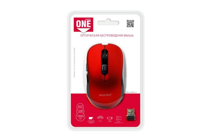 Мышь беспроводная Smartbuy ONE 200AG (SBM-200AG-R) (красный)
