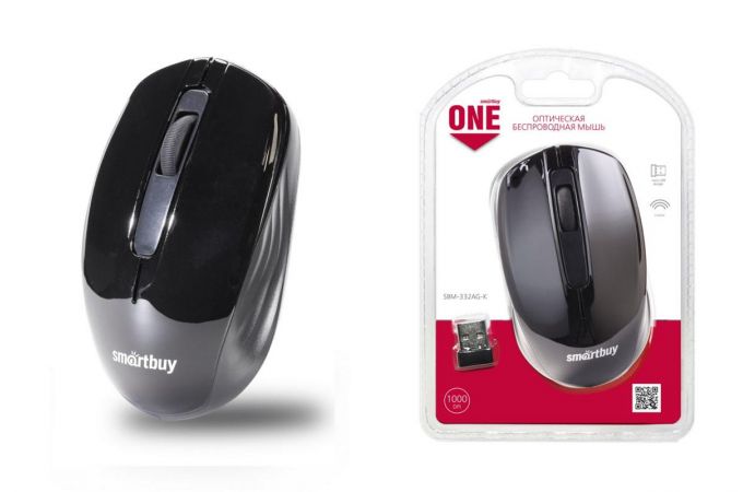 Мышь беспроводная Smartbuy ONE 332 (SBM-332AG-K) (черный)