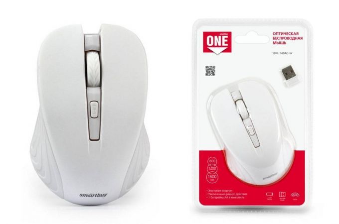 Мышь беспроводная Smartbuy ONE 340AG (SBM-340AG-W) (белый)
