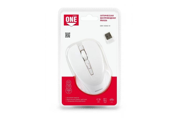 Мышь беспроводная Smartbuy ONE 340AG (SBM-340AG-W) (белый)